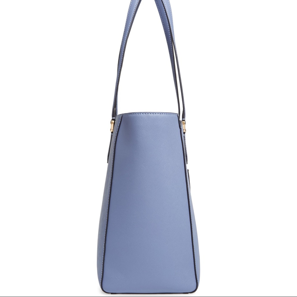 Tory Burch Robinson Saffiano Leather Tote Bluewood - Picture 3 of 11